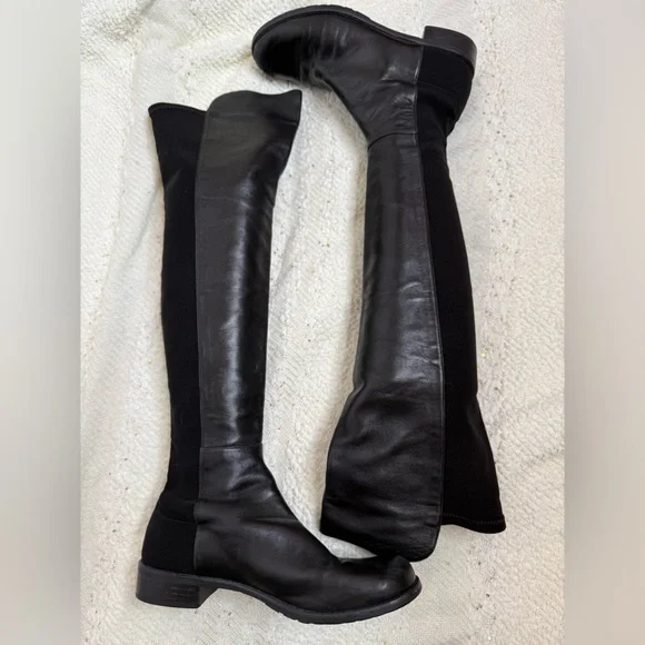 Stuart weitzman 50/50 black leather over the knee boots - Picture 2 of 11